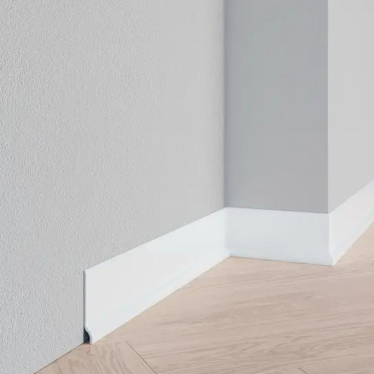 Beperkte Voorraad PVC-plint wit - PVC - 9 x 70 mm